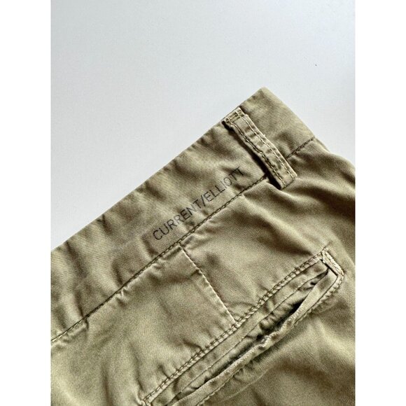 CURRENT/ELLIOTT The Captain Army Green Cotton Mid Rise Ankle Pants, Size 26 - Picture 6 of 12